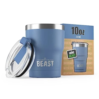 Afbeelding van Beast Tumbler 300 ml, stormachtige hemel, herbruikbare roestvrijstalen reisbeker, dubbelwandige reisfles, perfect voor warme of ijskoffie, BPA vrij