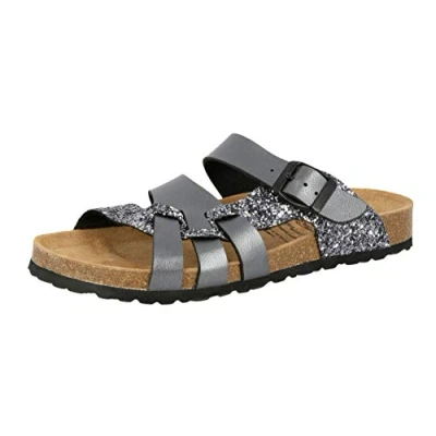 Afbeelding van Lico BIOLINE GLEAM Dames Instapschoenen, Antraciet, 40 EU