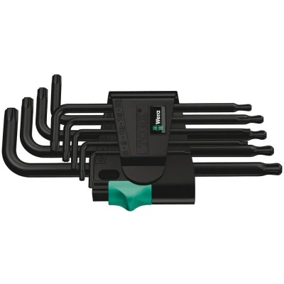 Afbeelding van Wera blacklaser stiftsleutelset met kogelkop 9 delige torx t8 t40