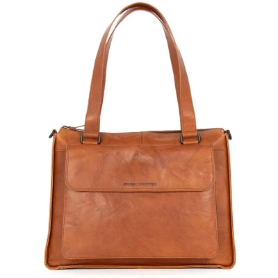Afbeelding van Spikes &amp; Sparrow Laptoptas Ceciley Cognac / camel 15