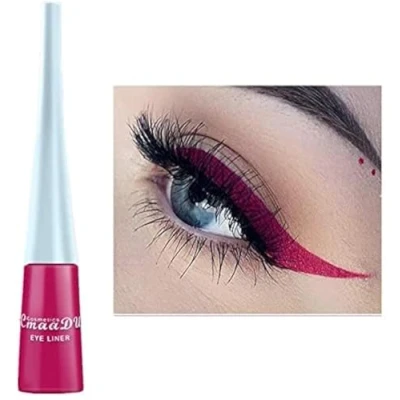 Afbeelding van vloeibare eyeliner in 10 kleuren sneldrogende matte eyeliner, duurzame waterdichte gel gekleurde kleurloze sterk gepigmenteerd, paarsrood
