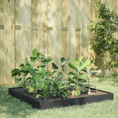Afbeelding van vidaXL Plantenbak verhoogd 100x100x18,5 cm staal antracietkleurig