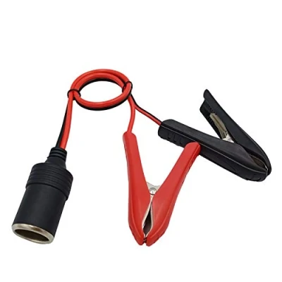 Afbeelding van 12 V accuklemmen en sigarettenaanstekeradapter voor 15 A stroomoverbelasting (verkeersveiligheid)