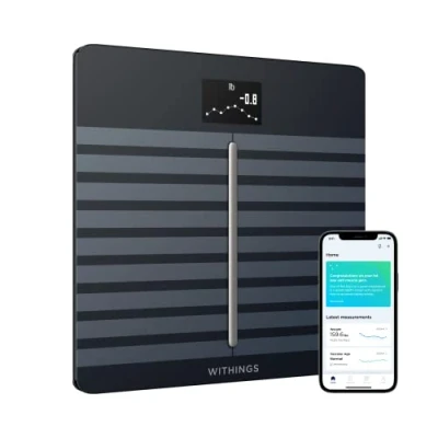 Afbeelding van Withings Body Cardio Smart weegschaal WLAN impedantiemes met lichaamssamenstelling (vet/spier/botten), BMI en gezondheidsindicator bloedvatmonitor, zwart