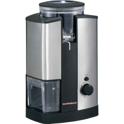 Afbeelding van Gastroback Elektrische Koffie Bonen Molen zwart/rvs