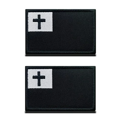Afbeelding van Tactical patches met christelijke vlag, Jeesús kruis zintuiglijk beeld, klittenbandsluiting, voor rugzakken, hoeden, tassen, vesten, hondenharnas, helmen, laarzen, tactische