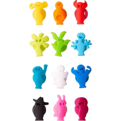 Afbeelding van Vacu Vin Set Van 12 Glasmarkers Party People Multicolor