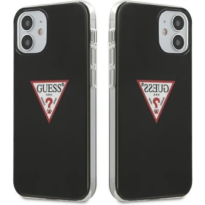 Afbeelding van Guess GUHCP12SPCUCTLBK iPhone 12 mini 5.4 zwart/zwart hardcase Triangle Collection