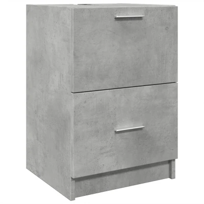 Afbeelding van Wastafelkast 40x37x59 cm bewerkt hout betongrijs