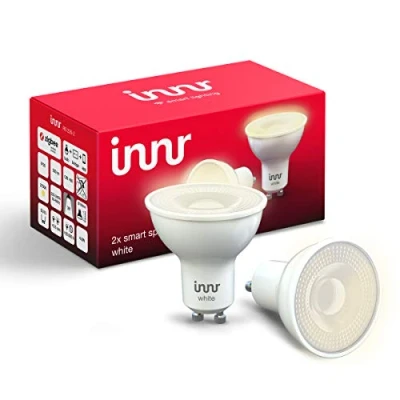 Afbeelding van Innr Slimme spot GU10 white werkt met Philips Hue* warmwit licht Zigbee smart LED lamp dimbaar 2 pack