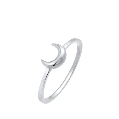 Afbeelding van Elli HALF MOON Astro Ring, Dames, Maat: 52, Silber