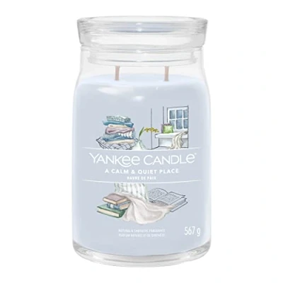 Afbeelding van Yankee Candle Signature Large JAR A CALM &amp; Quiet Place Geurkaars, Maat: 569 g, Blue