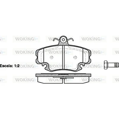 Afbeelding van ROADHOUSE 2141.20 Remblokkenset Vooras Met veer DACIA: Logan I MCV, RENAULT: TWINGO 1
