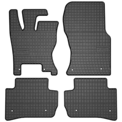 Afbeelding van M MOTOS Rubberen vloermatten Land Rover Range Velar sinds 2017. Verbeter je reiscomfort met zwarte antislip automatten, voor alle weersomstandigheden, bescherming tegen vuil