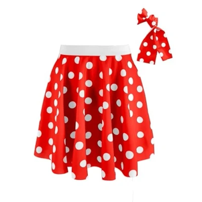 Afbeelding van JOPHY &amp; CO. Veelzijdige geplooide midi rok met elastische taille (cod. 7089), Rode sjaal