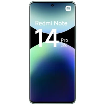 Afbeelding van Xiaomi Redmi Note 14 Pro 5G Smartphone, 8 + 256 GB, groen, 200 MP hoogwaardige AI camera, IP68, 5.110 mAh batterij met 45W opladen, functies (geen oplader inbegrepen)