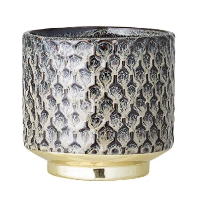 Afbeelding van Bloomingville Bloempot goud blauw