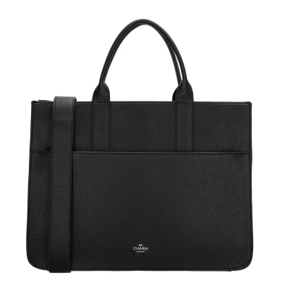 Afbeelding van Charm London Princeton Hand &amp; Schoudertas Laptoptas 15,6 inch Zwart