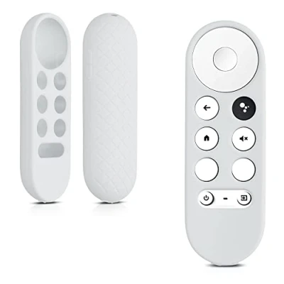 Afbeelding van kwmobile hoes geschikt voor Google Chromecast 2020 4K / 2022 HD Siliconen anti slip afstandsbediening in grijs