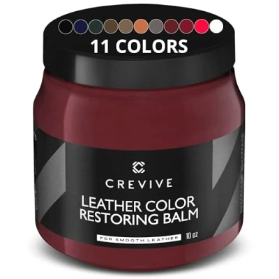 Afbeelding van CREVIVE Reparatieset voor leer, bordeauxrood, 300 ml, lederverzorging, lederreparatie, bank, autostoel