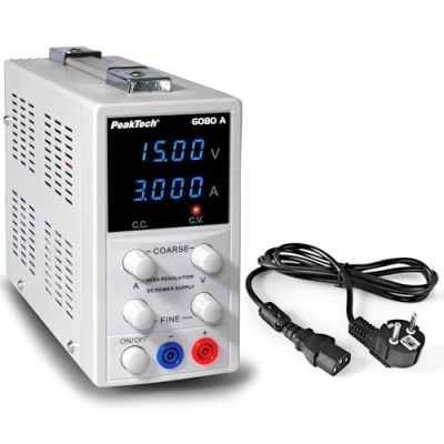 Afbeelding van PeakTech P 6080A laboratoriumvoeding met hoge resolutie 0 15V/0 3A