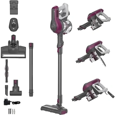 Afbeelding van Hoover HF1 HF110P 011 Steelstofzuiger Batterij/Accu Droog Stof/Weefsel Zakloos 0,9 l Magenta