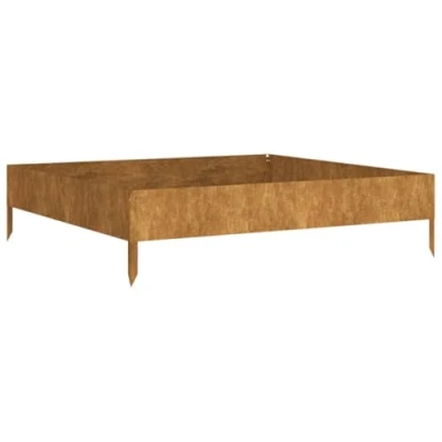 Afbeelding van Plantenbak verhoogd 100x100x26 cm cortenstaal