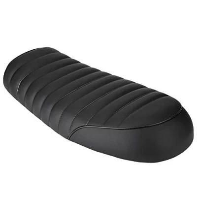 Afbeelding van Qiilu Motorfiets Stoel, PU Lederen Vintage Cafe Racer Flat Seat Zadel voor CG125 GN CG CB400SS