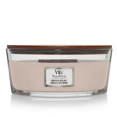 Afbeelding van WoodWick Geurkaars Ellipse Vanilla &amp; Sea Salt 9 cm / 19