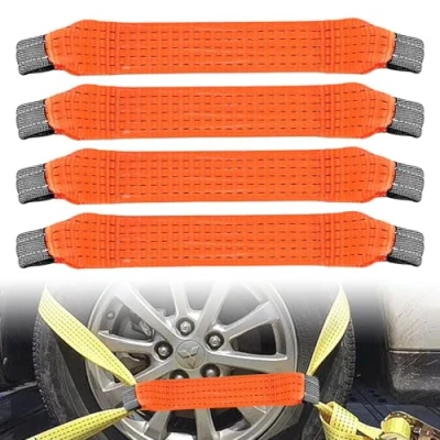 Afbeelding van Ankerriemen, 4 stuks breed 5 cm, 0,4 m ratelriemen, ratelriem, spanriem voor auto, autotransport, voertuigen, toon