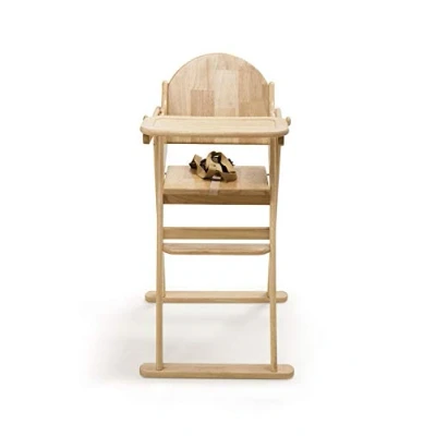 Afbeelding van Safetots Deluxe Opklapbare Houten Kinderstoel, Natuurlijk, Kinderstoel voor Baby&#039;s en Peuters, Voorgemonteerd, Stijlvol, Praktisch Ruimtebesparend