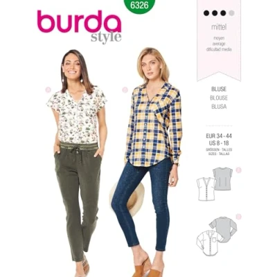 Afbeelding van Burda Naaipatroon 6326 Blouse in variaties