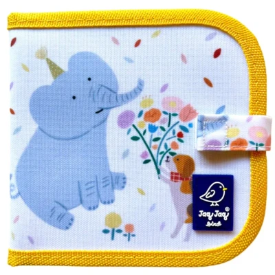 Afbeelding van jaq bird uitwisbaar krijtboek mini met krijtjes olifant