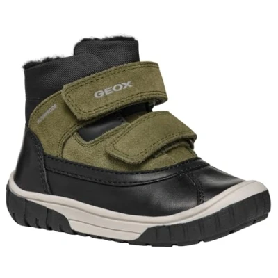 Afbeelding van Geox OMAR BOY WPF Snowboots voor kinderen, Maat: 22, Black/dark green Leer en textiel