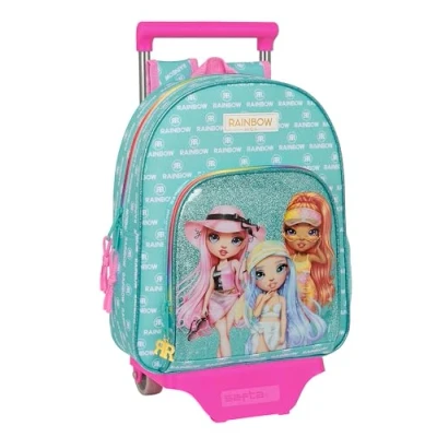 Afbeelding van Schoolrugzak met Wielen Rainbow High Paradise Turkoois 28 x 34 10 cm