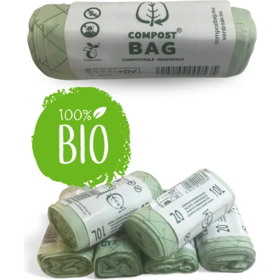 Afbeelding van Bio Futura Composteerbaar Afvalzakje 10 liter 720 stuks Bioplastic Duurzaam