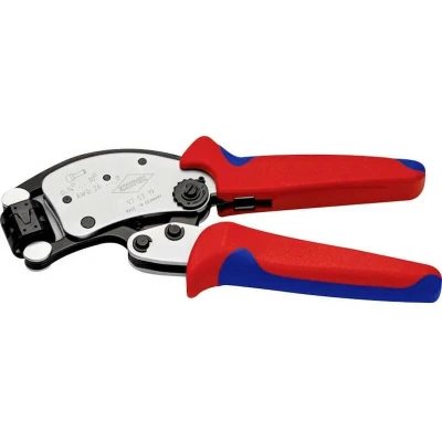 Image de KNIPEX 97 53 19 Twistor T pince à sertir auto ajustable avec tête de sertissage pivotante poignées multi composants chromée