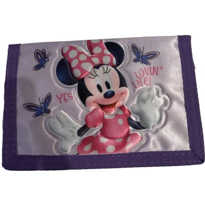 Afbeelding van Disney Minnie Mouse Portemonnee Paars Klein met klitteband