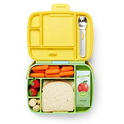 Image de Munchkin Boîte à Bento pour Enfant avec Ustensiles Vert
