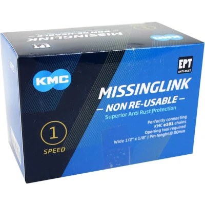 Afbeelding van KMC Sluitschakel MissingLink 101NR EPT zilver 8.00mm 1v(40)