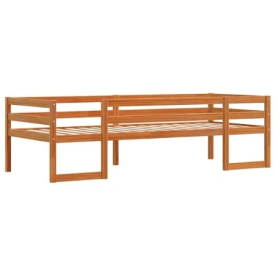 Afbeelding van Kinderbedframe massief grenenhout wasbruin 75x190 cm