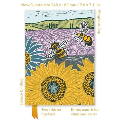 Afbeelding van Flame Tree Quarto Notebook Kate Heiss: Sunflower Fields (Foiled Journal)