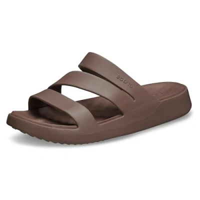 Afbeelding van Crocs Getaway Pantoffels, Dames, Maat: 39/40, Truffle Kunststof