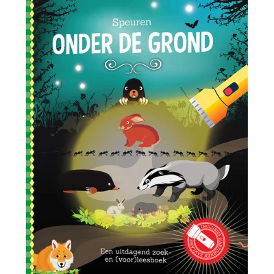 Afbeelding van Speuren onder de grond Kinderboek Incl. Kartonnen Zaklamp