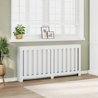 Afbeelding van Radiatorombouw 175x20x82 cm bewerkt hout wit