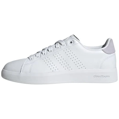 Afbeelding van adidas Advantage Premium leren schoenen voor dames, Cloud Wit/Cloud Wit/Zilver Dawn