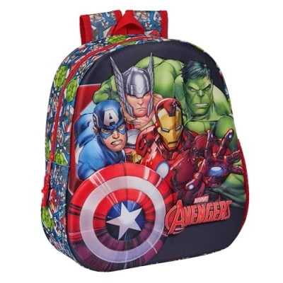 Afbeelding van Schoolrugzak The Avengers Zwart Rood 27 x 33 10 cm