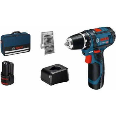 Afbeelding van BOSCH GSR 12V 15 0 601 868 10H Accuschroevendraaier 10 Met accu/batterij, oplader, toebehoren 30