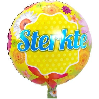 Afbeelding van Heliumballon Beterschap Bloemen 45cm per stuk