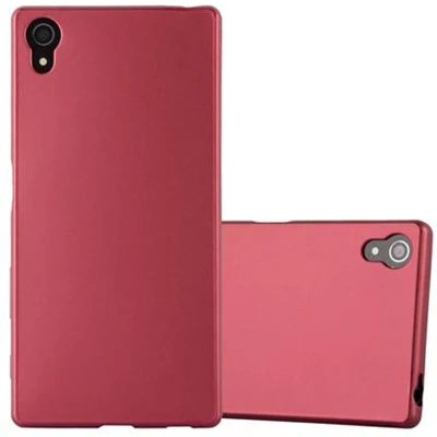 Afbeelding van Cadorabo Hoesje geschikt voor Sony Xperia Z5 in METALLIC ROOD Beschermhoes gemaakt van flexibel TPU silicone Case Cover